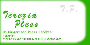 terezia pless business card